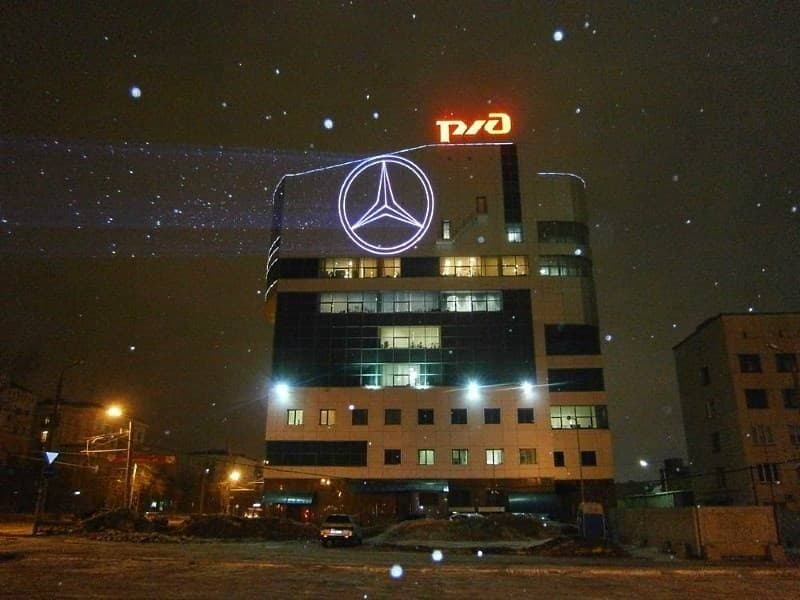 Лазерная реклама Санкт-Петербург, Лазерный проекор для рекламы в Спб